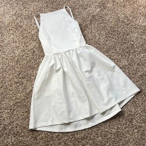 White backless dress